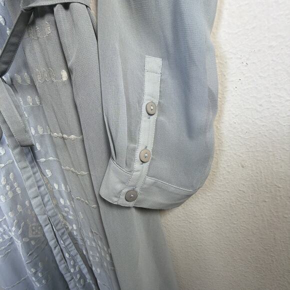 Soft Surroundings large Ibiza Georgette Embroidered Maxi Dress victorian NWT - Picture 4 of 13